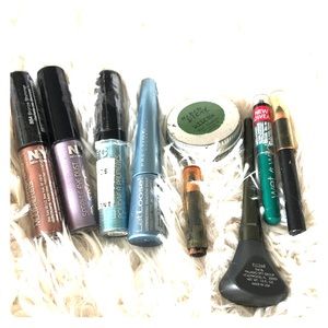 6 metallic eyeshadow brown blue purple black